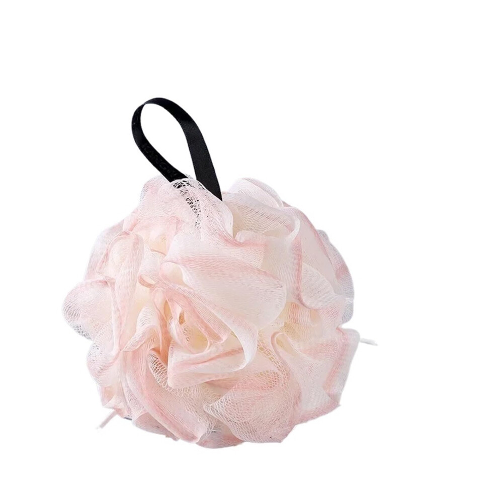 Pink 5Pcs Bath Loofah Sponge Set For Gentle Exfoliation And Rich Lather With Hanging Rope