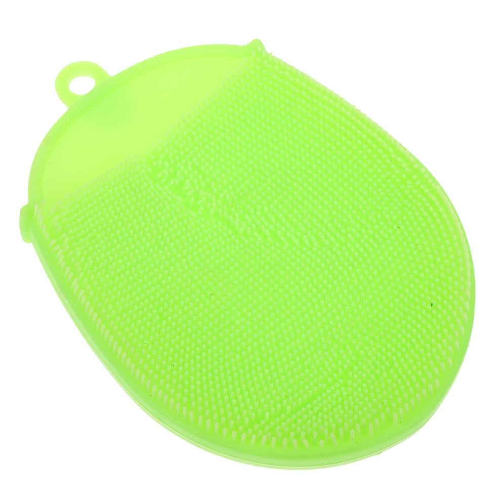 Green Silicone Body Scrubber Bath Glove For Shower Exfoliation And Gentle Massage, Foodgrade