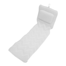 Bathtub Pillow with Suction Cups, Ergonomic Neck and Back Support, Waterproof QuickDry Spa Pillow