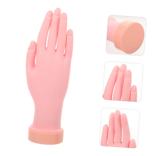 Nail Practice Hand with Fully Flexible Fingers and Realistic Texture for Manicure Training 2