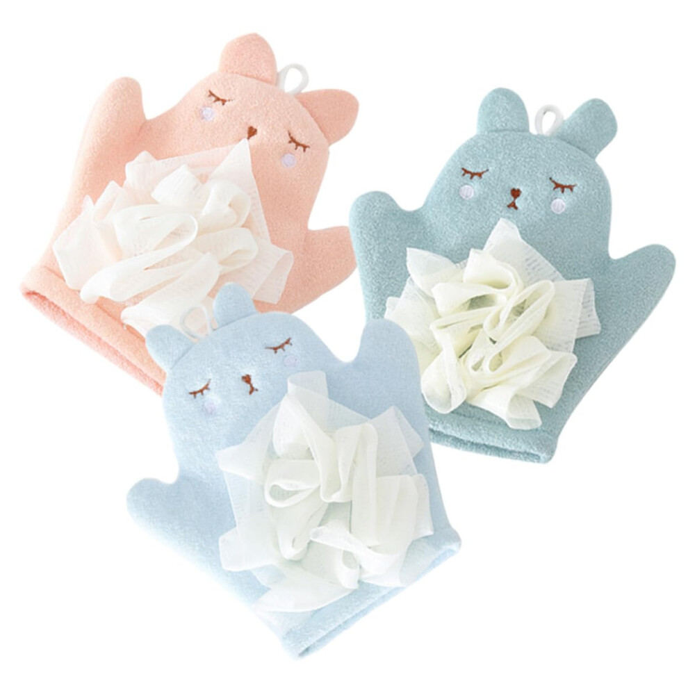 Exfoliating Bath Gloves 3pcs DualSided Body Scrubber for Deep Cleaning and Smooth Skin