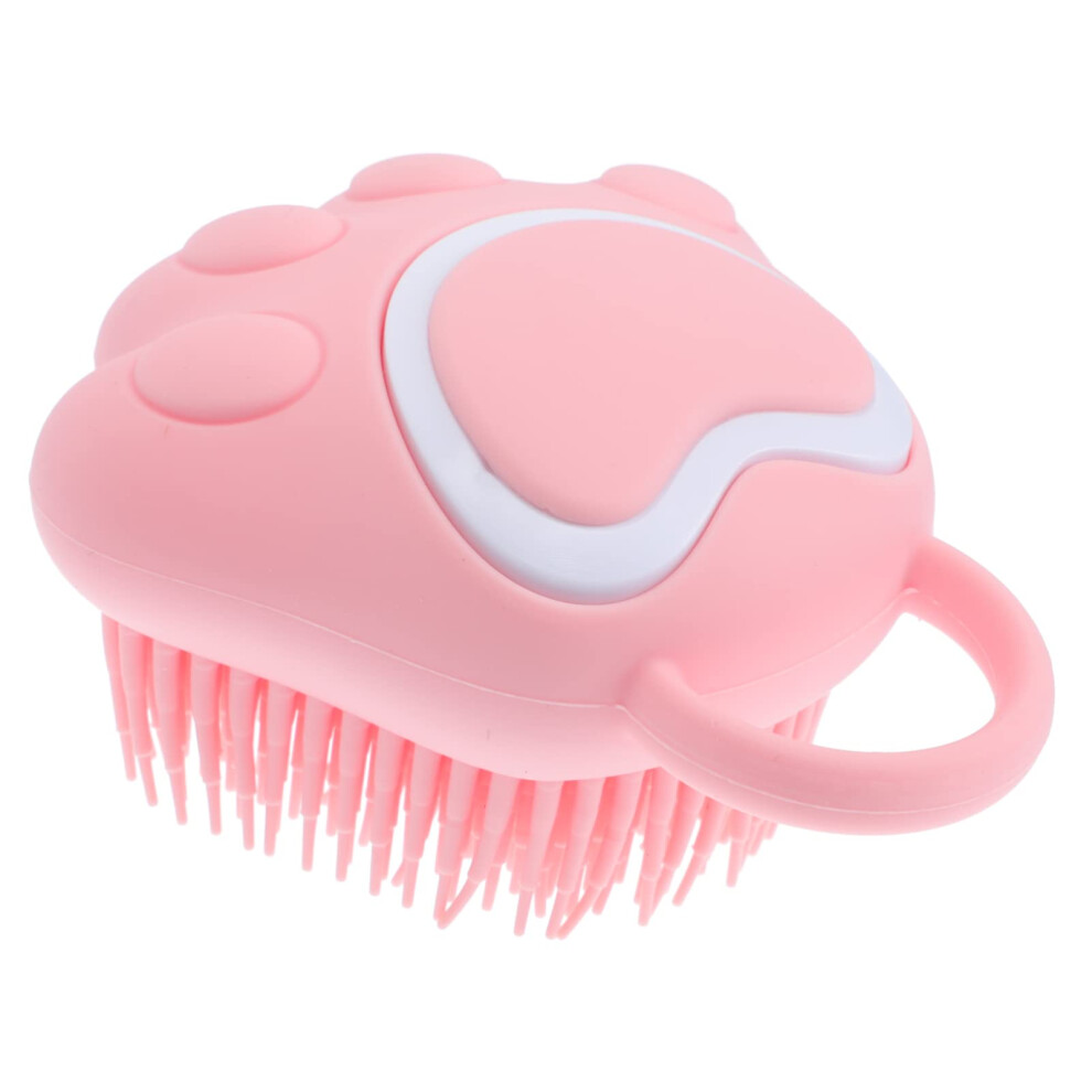 Silicone Bath Brush with Ergonomic Palm Grip for Gentle Exfoliation and Shower Massage Use