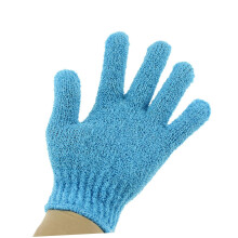 Exfoliating Bath Gloves for Women and Men, DualSided Nylon Body Scrub Blue Pair