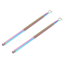 2Pcs Cuticle Remover Set Stainless Steel DualEnded Pushers for Precision Nail Care at Home or Salon