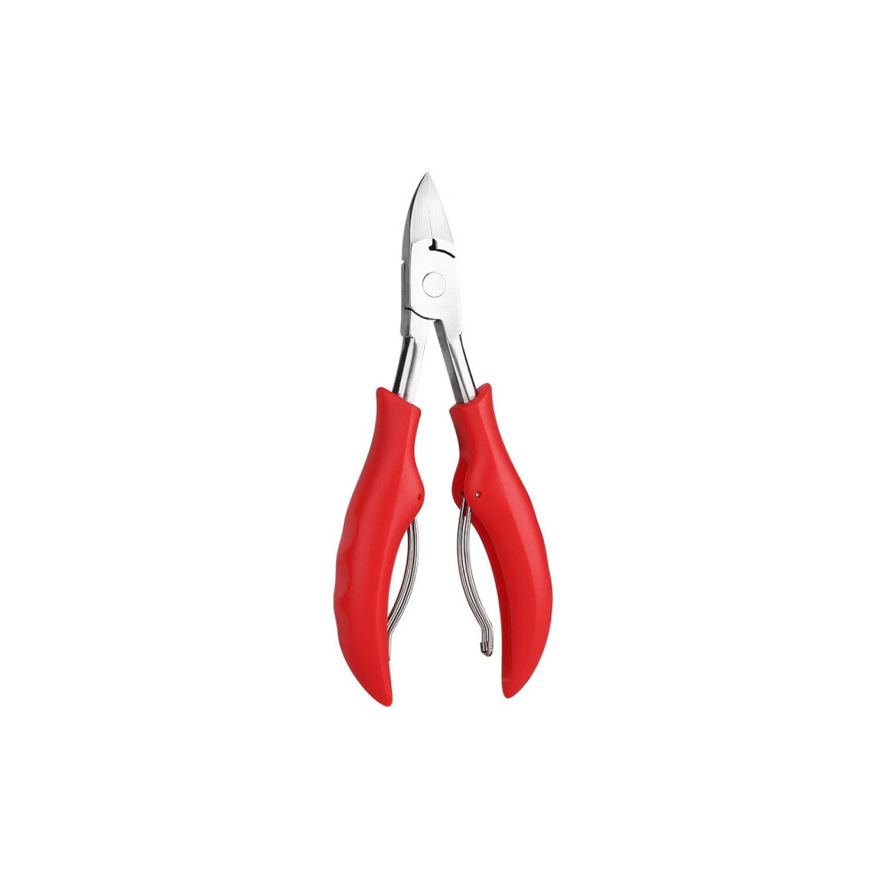 Toenail Clippers for Thick Nails with Ergonomic NonSlip Handle and Curved Precision Cutting Jaw