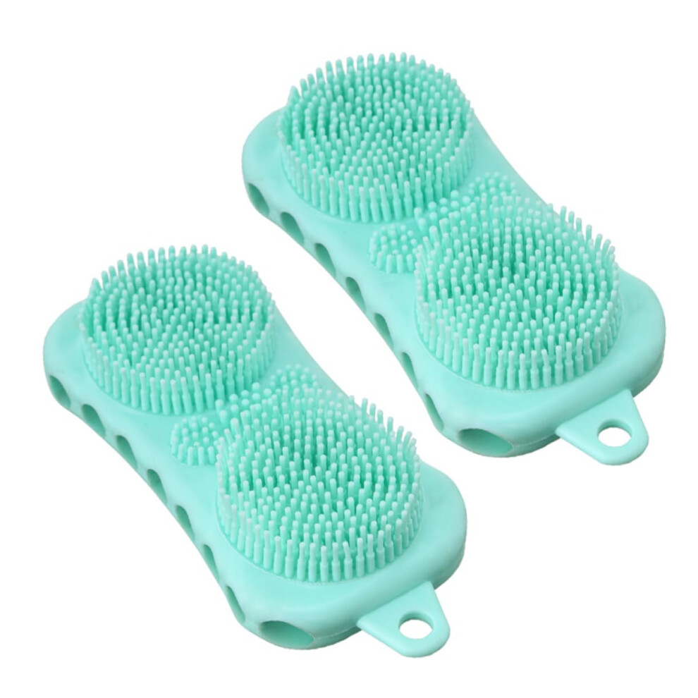 2pcs Soft Bristle Baby Bath Brush for Gentle Skin Cleansing and Massage Newborns Toddlers