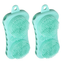 Soft TPE Baby Bath Brush 2pcs for Newborn Deep Cleansing and Gentle Exfoliation with Hanging Rope