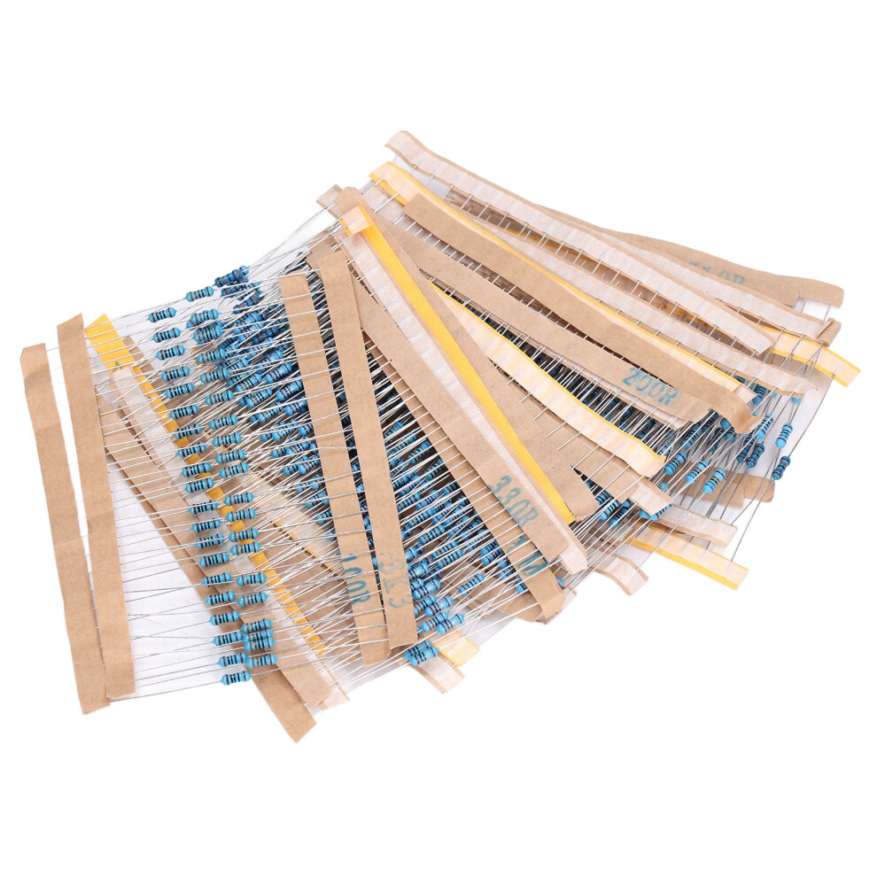 600Pcs 1/4W Resistor Kit 5 Color Rings 10Î©-1Mî© Electronic Assortment 9401383457831