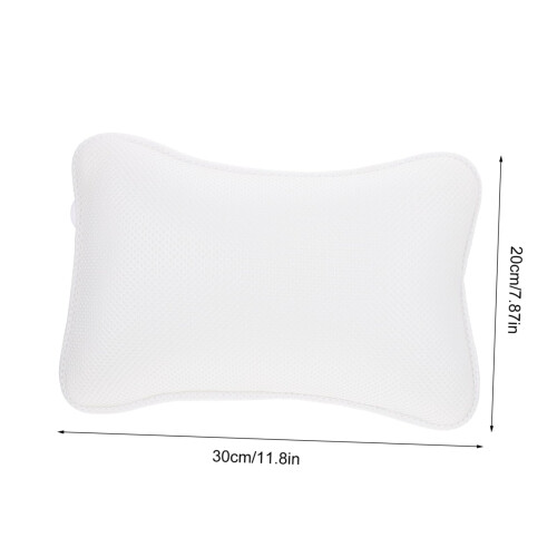 Inflatable Mesh Bathtub Pillow with Adjustable Comfort Spa Headrest and Secure Suction Cups 1