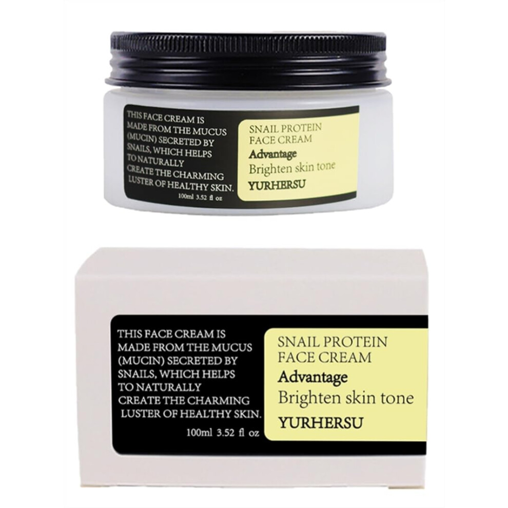 Cream Snail Mucin 93% Deep Hydration Antiaging Face Moisturizer For Sensitive Skin 3.52Oz
