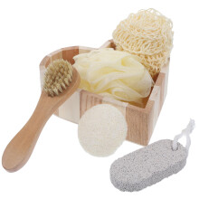 Body Scrubber Set with Bathing Gloves and Foot Scrubber for Deep Skin Exfoliation Spa Cleaning Kit