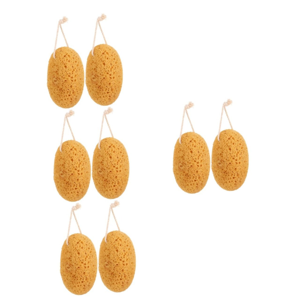 Light Bath Sponge Set Of 8 For Women, Exfoliating Shower Loofah With Gentle Skin Massage Texture