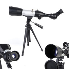 Astronomical Telescope for Beginners Magnification Clear Optics with Tripod 50mm Silver