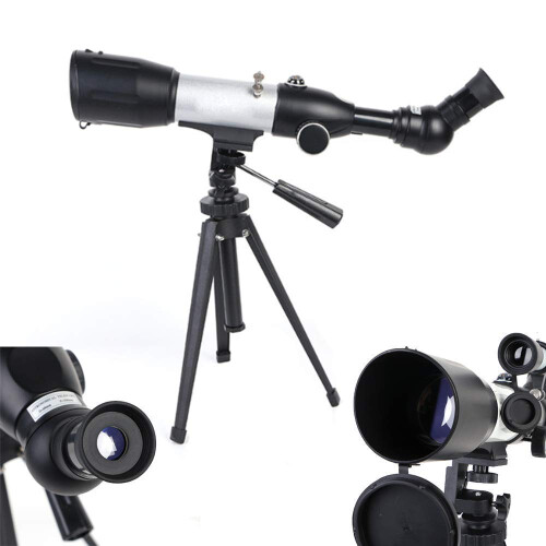 Astronomical Telescope for Beginners  Magnification Clear Optics with Tripod 50mm Silver