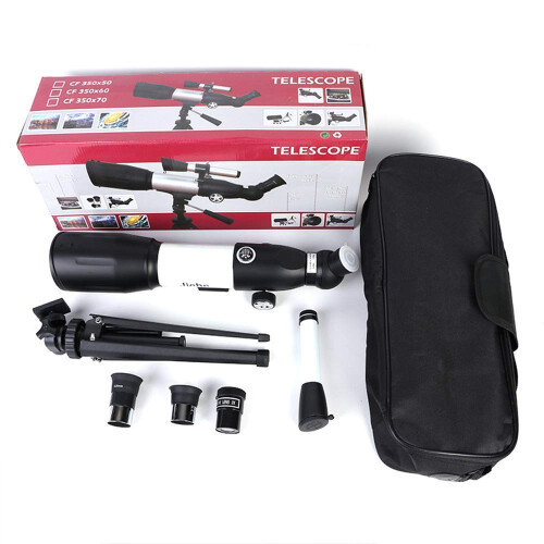 Astronomical Telescope for Beginners  Magnification Clear Optics with Tripod 50mm Silver 1