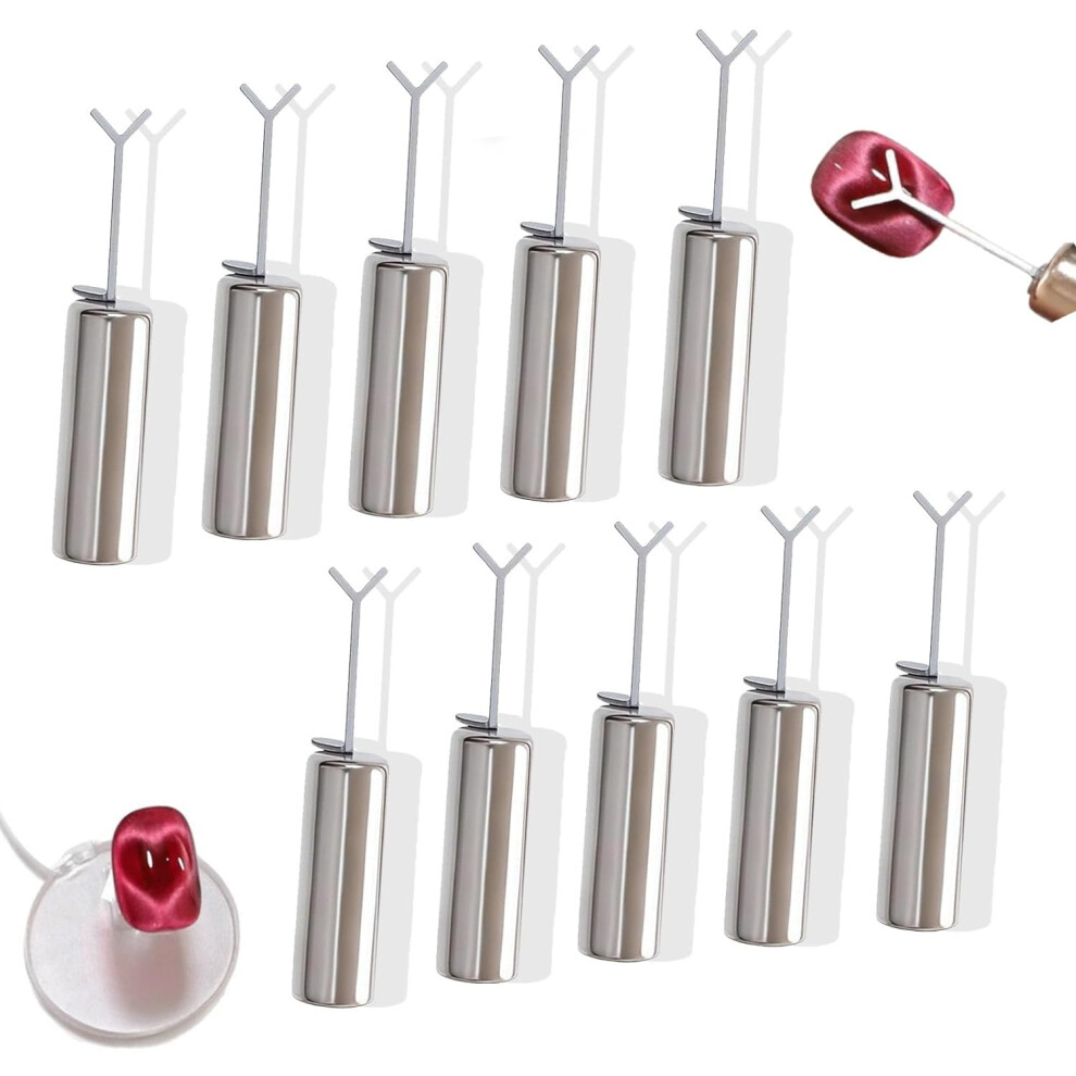 Silver Heart Shape Cat Eye Nail Magnet With Yshaped Guide For Magnetic Gel Polish Nail Art Salon