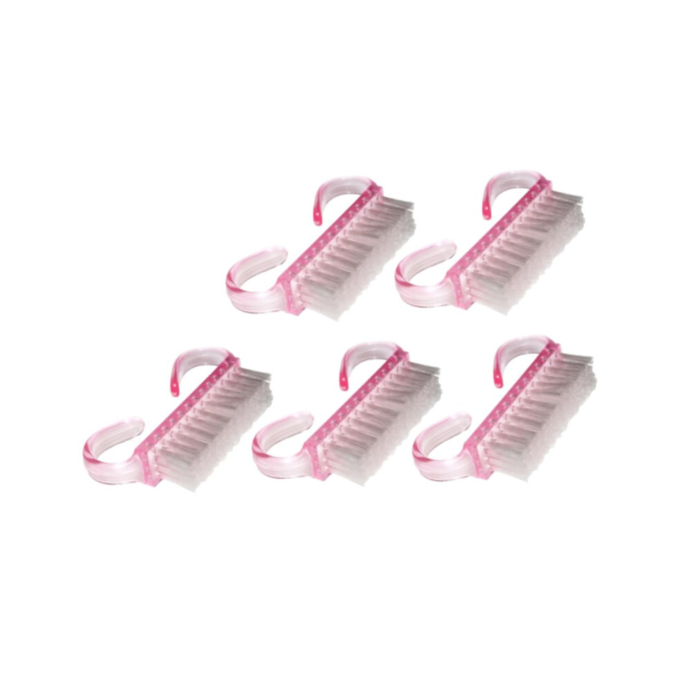 5pcs Professional Nail Cleaning Brush with Ergonomic Comfort Grip for Manicure and Pedicure