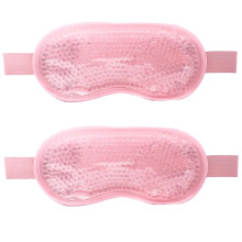 Cooling Eye Mask Reusable Eye Ice Pack Hot Cold Gel for Puffy Eyes and Dark Circles Pink 2 Pack