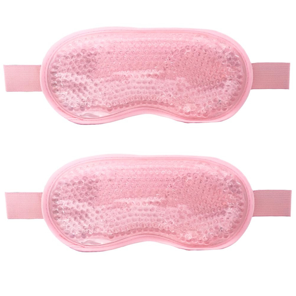 Dark/Pink Cooling Eye Mask Reusable Eye Ice Pack Hot Cold Gel For Puffy Eyes And Circles 2 Pack