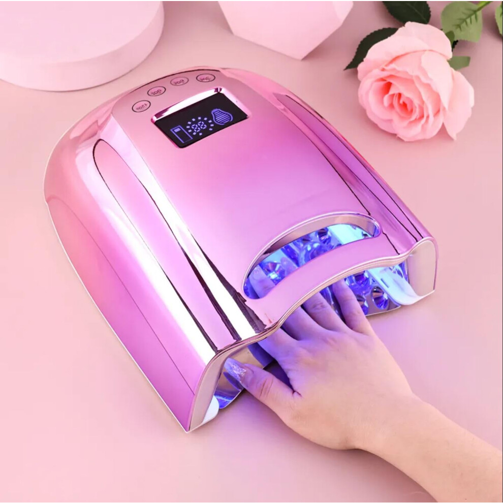 Light Professional 128W Cordless Led Nail Lamp Uv Gel Nail Dryer With Smart Sensor For Salon And Home
