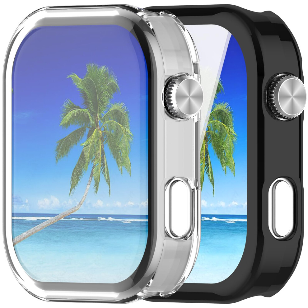 Case With Screen Protector Tpu Shockproof Full Coverage Bumper And Clear For Redmi Watch 6 Black 9070919055430