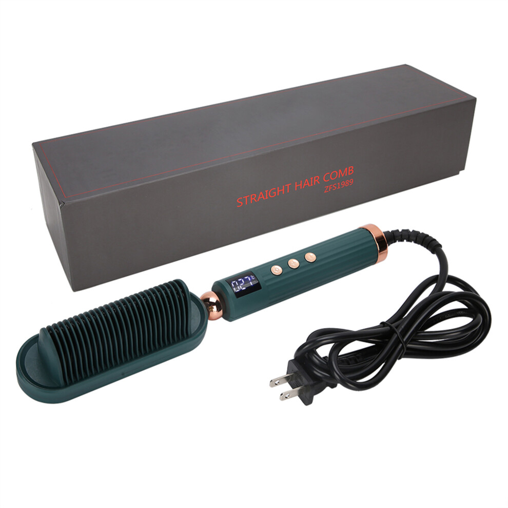 Advanced PTC Ceramic Heated Styler with Anti Scald Comb Teeth Hair Straightener and Curler2in1Auto Off Function3D Brush Teeth Negative Ion