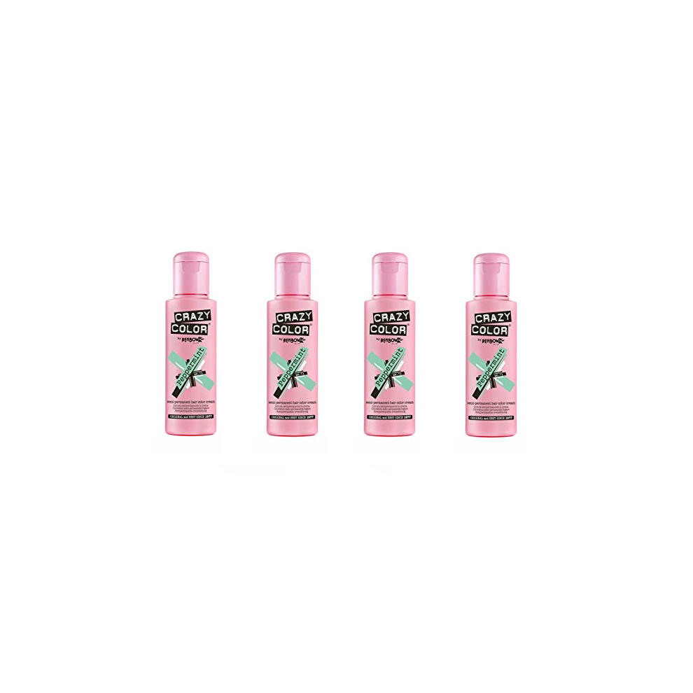 Crazy Color Hair Dye 100Ml - Peppermint X4