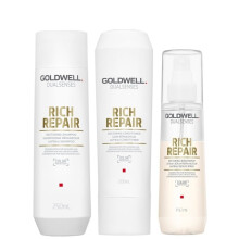 Goldwell Dualsenses Rich Repair Shampoo 250ml, Conditioner 200ml and Serum Spray 150ml