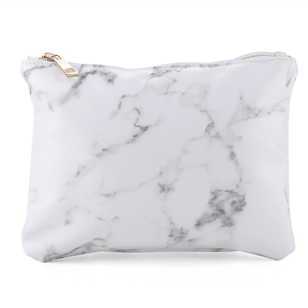 Portable Cosmetic Bag With Marble Pattern Premium Synthetic Bristles Precision Suture Makeup Brushes Set Suitable For Daily And Professional Use
