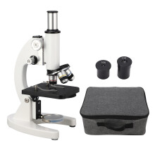 Microscópio de laboratório infantil, com luz LED e suporte para celular, um presente educativo ideal para estudantes de biologia e ciências.