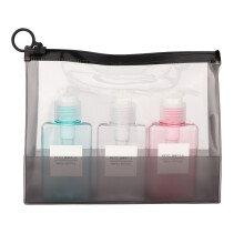 Durable Travel Bottles Empty Squeeze Containers TSA Approved Leak Proof Refillable Lightweight Portable With Clear Toiletry Bag For Skincare Lotion