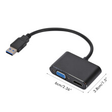 2-in-1 USB HDMI VGA Adapter 1080p