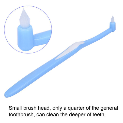 End Tuft Toothbrush With45Degree Angle For Sulcus Cleaning, Compact Interdental Tool For Braces Implants And Irregular Gaps 2