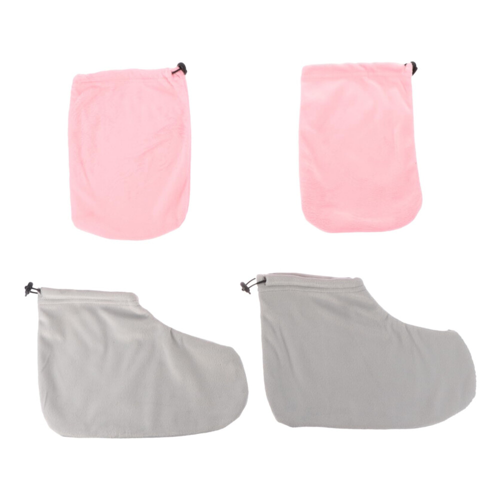 Paraffin Wax Hand and Foot Gloves with Thermal Mitts and Booties for Heat Therapy and Hydration