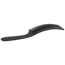 Barber Plastic Comb Curved Detangler Fine Teeth for Haircut & Salon Use Black