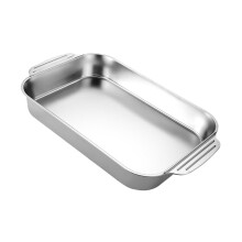 Stainless Steel Baking Pan Thick Flat Bottom Oven Roasting Tray for Cake Lasagna Cookies Vegetables