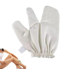 Raw Silk Exfoliating Gloves for Sensitive Skin Body and Face with Elastic Wrist Bands, 2 Pcs