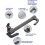 Steering Wheel Lock Car AntiTheft Device, Adjustable Pedal Brake Security Tool with Keys, Flower Grey 4