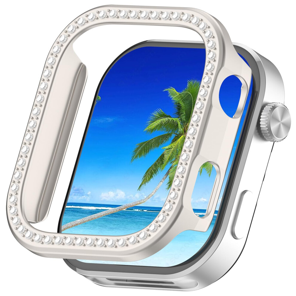 Case With Bling Diamonds Shockproof Pc Bumper Crystal Rhinestone Protective Cover Starlight For Redmi Watch 6 9070919055836