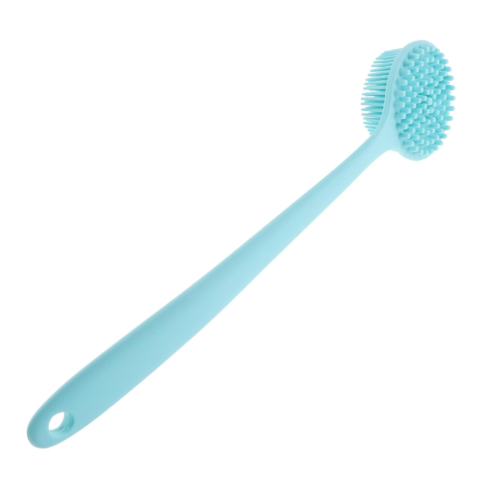 Long Handle Silicone Bath Scrubber with Ergonomic Grip for Gentle Exfoliation and Extended Reach