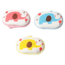 Kids Bath Sponge Set 3pcs Soft Cartoon Elephant Design Gentle Skin Cleansing for Boys and Girls