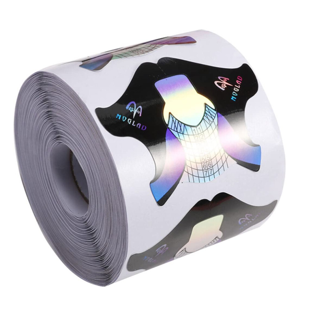 Nail Extension Forms 300PCS Fish Shape Stickers for Acrylic UV Gel Manicure with Clear Markings