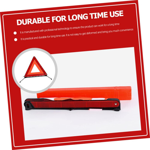 Emergency Warning Triangle with  Visibility Reflection for Semi Truck and Car Breakdown 2