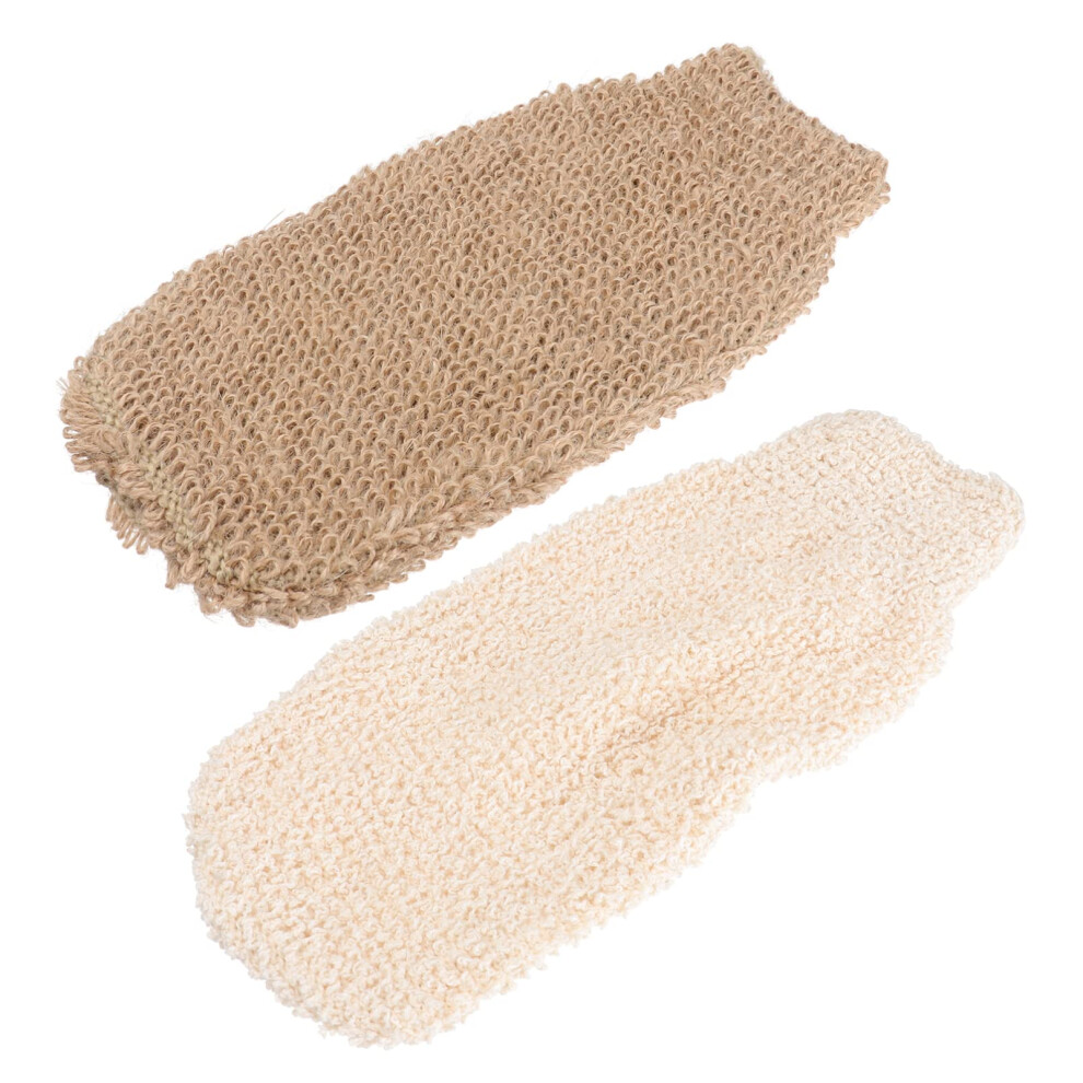 Exfoliating Bath Gloves and Back Scrubber Towel, Deep Body Scrub Gloves for Shower and Spa
