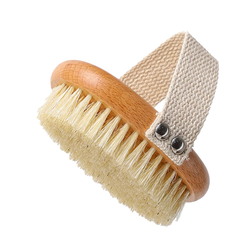 Natural Boar Bristle Body Brush for Shower and Dry Brushing with Long Handle Exfoliator
