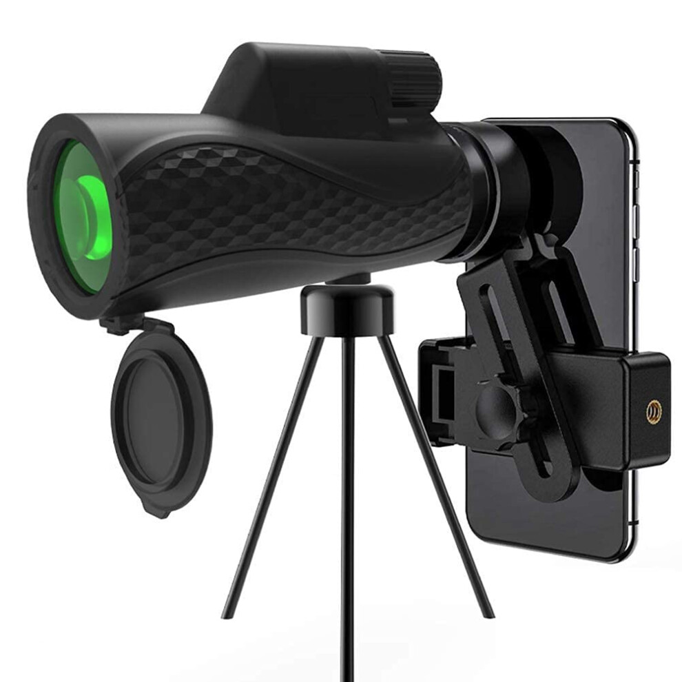 12X50 Power Monocular Telescope With Tripod, Hd Bak4 Optics, Ipx7 Waterproof For Smartphone Bird Watching 9113335763838