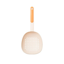 Kitchen Strainer Spoon Stainless Steel Fine Mesh Skimmer Long Handle Heat Resistant 210C Orange