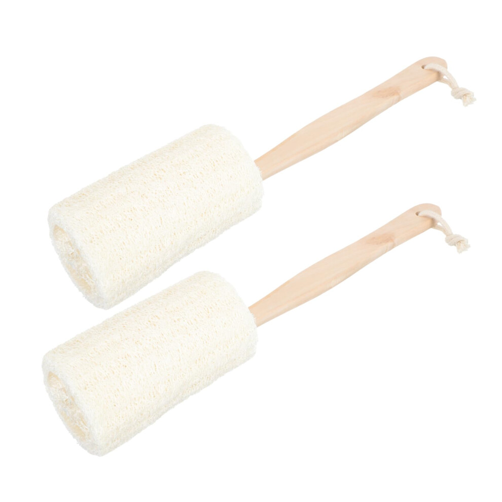 Bath Body Scrubber and Shower Exfoliating Brush with Ergonomic Long Handle for Gentle Deep Exfoliation