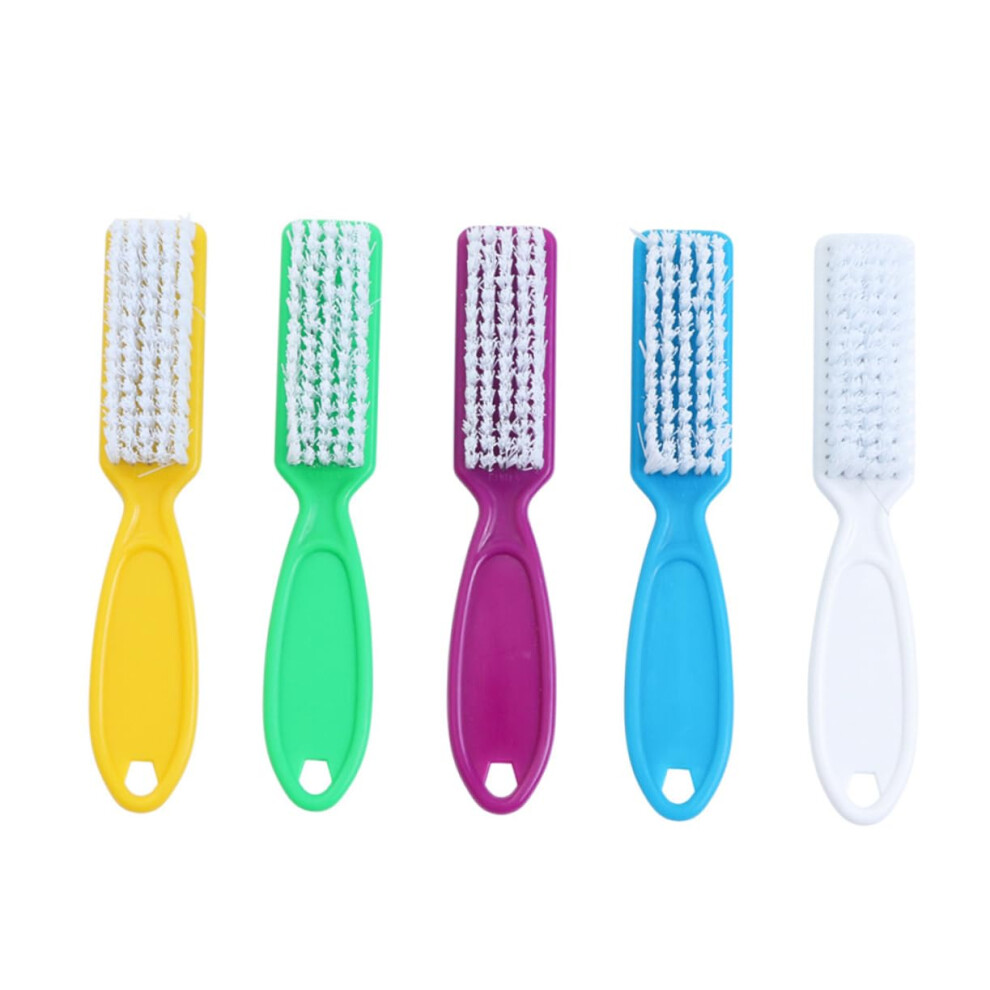 10Pcs Long Handle Nail Cleaning Brush Set for Manicure Pedicure, Durable Bristle Fingernail Scrub