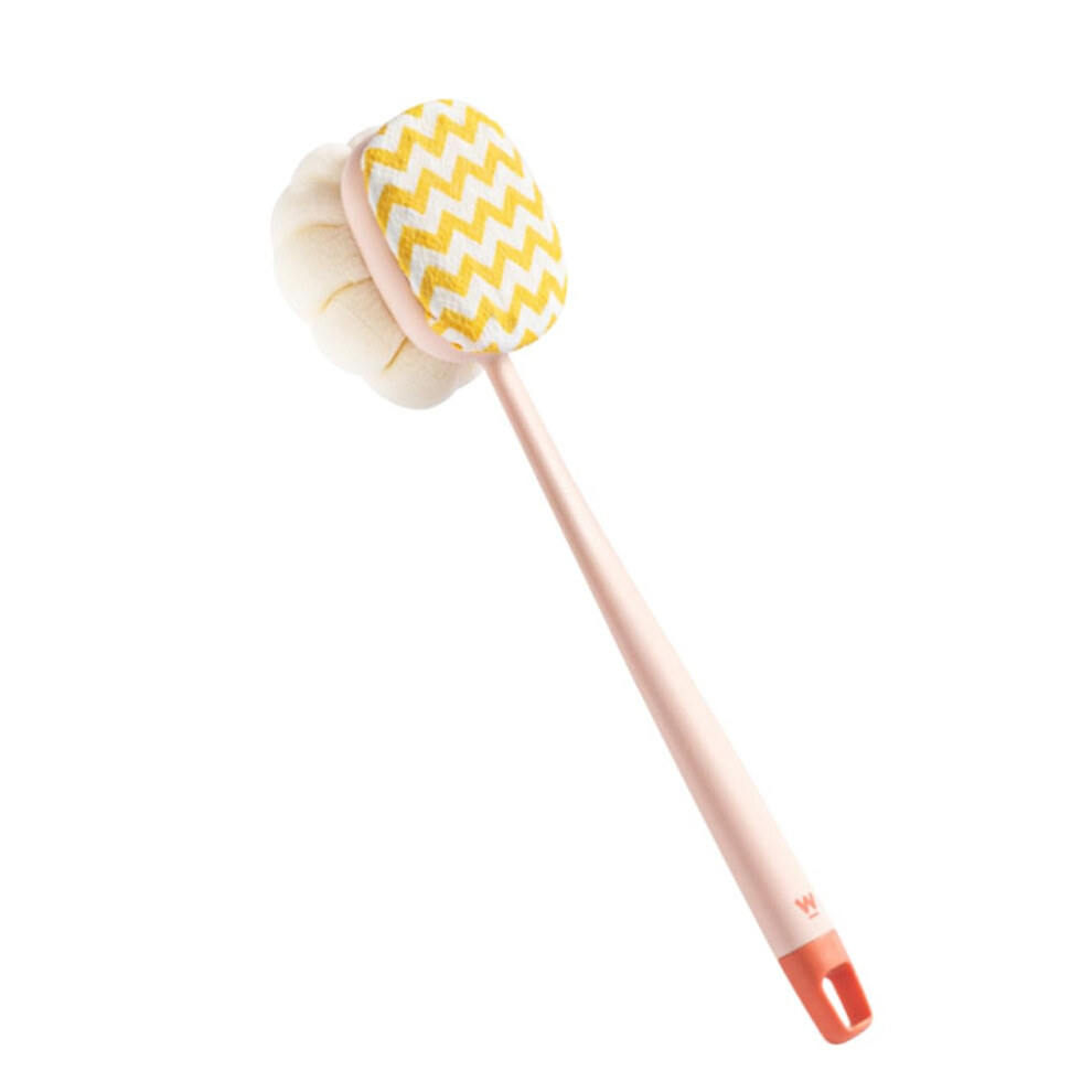 Long Handle Bath Brush Back Scrubber for Shower DualSided Exfoliating Soft Bristles Ergonomic Grip